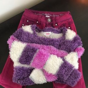 Justice Cozy Sweater and Skinny Jeans Outfit